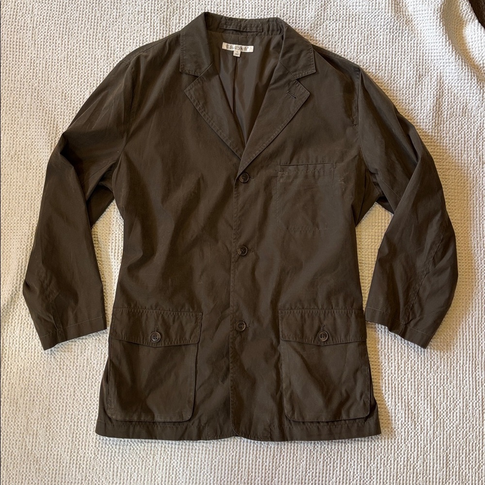TravelSmith Dark Brown Field Utility Safari Trench Coat, Large, EUC, Lot Pockets